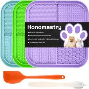 반려견용 핥기 매트 불안 를 위한 흡입 컵이 포함된 프리미엄 패드 슬로우 피더 개 볼 목욕 그루밍 및