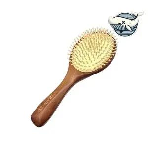 부드러운 헤어브러쉬 나무손잡이 케어 브러쉬