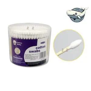 부드러운 화장면봉 나무 코튼 위생면봉