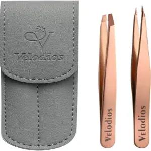 눈썹 얼굴 털 인그로운 제모용 벨로디오스 2팩 정밀 핀셋 여성용 및 남성용 전문 스테인리스 스틸 PU 여행