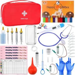 케웬 강아지 고양이 팽이 용품 출산용 키트 신생아 젖병 먹이