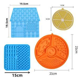 애완 동물 용품 개 핥는 매트 실리콘 고양이 느린 음식 그릇 흡입 컵 안티 질식 전복 건강한