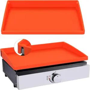 블랙스톤 그릴용 17인치 커버 매트 풀 랩 어라운드 보호 액세서리 식품 등급 실리콘 오렌지