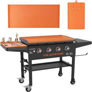 블랙스톤용 36인치 실리콘 그리들 커버 및 16인치 도구 매트 식품 등급 두껍고 튼튼한 풀 랩어라운드 보호