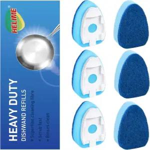디시완드 리필 스펀지 교체 헤드 헤비 듀티 스크럽 도트 브러시 비누 디스펜서 긁힘 방지 스크러버 식기