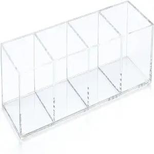 투명 아크릴 4칸 정리함 대형8.7 3.0 3.7 수작업 최소 포장 가정용 수납