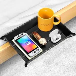 침대용 옆 선반 여자와 남자를 위한 대학 기숙사 필수품용 퓨 가죽 트레이 탑 벙커용 남녀를 나이트스탠드