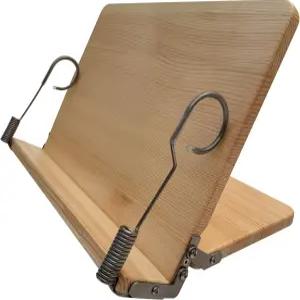 책꽂이 요리책꽂이 요리책꽂이솔리드 우드 스테인리스 스틸 스프링 클립