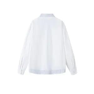 룽나루 남사친 캐주얼 페이크 맨투맨 가을옷 카디건 배색 터틀넥 HO3