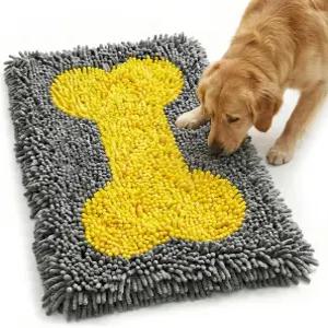 대형견 중형 및 소형견용 빈토라 스너플 매트 17인치 x 23인치 미끄럼 방지 베이스가 있는 먹이 러그