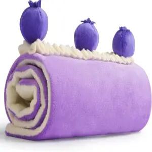 노시올라 개 스너플 장난감 강아지용 블루베리 케이크 매트 크링클이 있는 퍼즐 소형견을 위한 인터랙티브