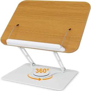 360도 회전하는 베이스 페이지 클립이 있는 조리책 독서용 영양 책꽂이 레시피 시트 음악 노트북 드로잉