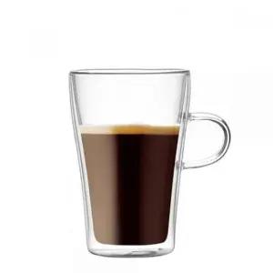 [패션] 손잡이 맥주잔 이중유리컵 커피 내열 로하티프레즈 l