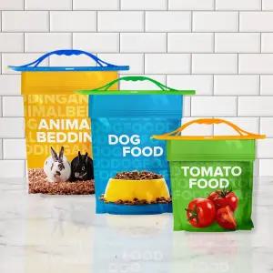 그립스틱 헤비 듀티 핸들 세트 집 차고 등에서 큰 가방을 밀봉할 수 있는 다양한 크기의 클립 3개 사료 및