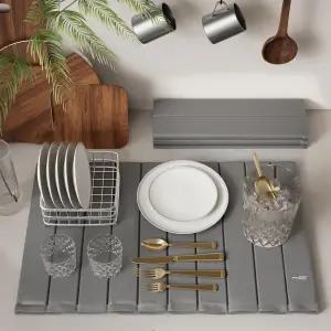 주방 카운터용 IMGROESS 석재 건조 매트 식기 병 및 컵용 퀵 드라이 접이식 미끄럼 방지