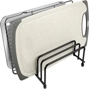 도마 정리함1.0인치 및 0.6인치 너비 슬롯 홀더 선반 보관함 비스킷 시트 캐비닛용 베이크웨어