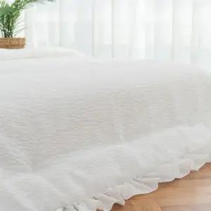 기숙사이불 크림 뱀부 여름 이불 SS 단품 시어서커 시원한 침구