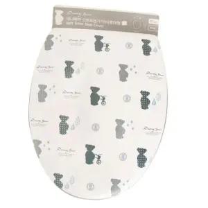 화장실변기카바 데니베어 소프트 변기 커버 특대 O형 1P 365x460mm