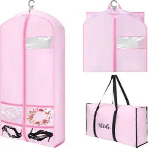 샤일린 70인치 옥스포드 접이식 웨딩드레스 의류 가방 신부 토트백 4포켓 프롬 이브닝 가운