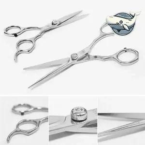 [콩심팥심]정밀 미용 컷가위 전문가용 실버 헤어컷 가위