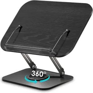 독서용 Viozon 책꽂이 높이 및 각도 조절 가능 360 회전 베이스 접이식 휴대용 사무실 주방 교과서 레시피