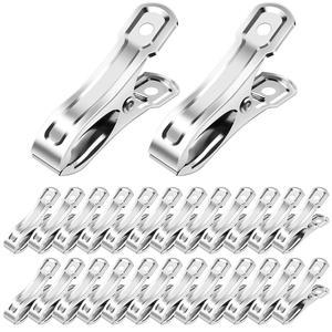 40 PCS 스테인리스 스틸 정원 클립 그물망용 헤비 듀티 온실 클램프 또는 후프에 그늘막이나 식물 덮개를 고정하는 강력한 그립력