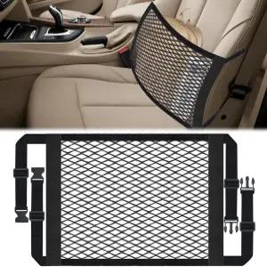 앞좌석 정리함 카시트 이중층 다용도 탄성 수납 메쉬 네트 대부분의 차량을 위한 범용 자동차 액세서리