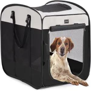 중형견을 위한 도노로 개 사육장 및 상자 튼튼한 와이어 프레임이 있는 휴대용 팝업 실내 애완동물 케이지