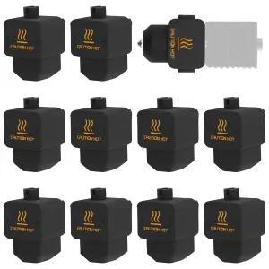 3D 프린터 부품 액세서리의 밤부 랩 H2D용 10Pcs H2D 실리콘 양말 핫엔드 히터 블록 커버 노즐 압출기