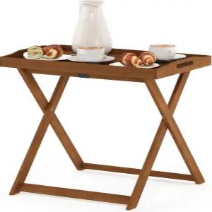 퓨리노 FG1957 티오만 야외 원목 트레이 테이블 대형 천연