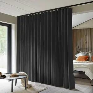 메이크필 방 칸막이 커튼 토탈 블랙아웃 프라이버시 패널 단열 소음 감소 침실 창문 거실 천장 트랙 W