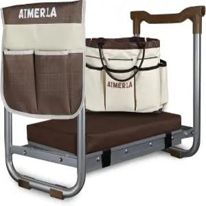 메를라 K5 접이식 무릎 보호대 - 헤비 듀티 분리 가능한 클라우드 정원 의자 대형 공구 가방 2개 실내 및