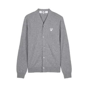 [롯데백화점]꼼데가르송 FW25 공용 화이트하트 와펜 가디건 AX N066 051 GREY