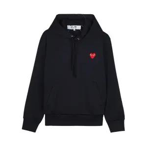 [롯데백화점]꼼데가르송 FW25 공용 레드하트 와펜 후디 AX T174 051 BLACK