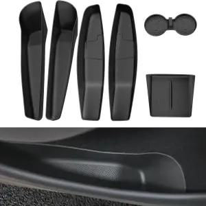 파모고 2026 테슬라 모델 Y 주니퍼 도어 사이드 보관함안티 슬립 TPE 포켓 정리함 트레이 방수 전면 및