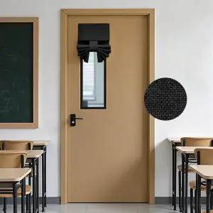 홈디어스 교실 100 린넨 블랙아웃 프렌치 도어 커튼 문 창문 커버 프라이버시 쉐이드 보온 작은 패널 1개