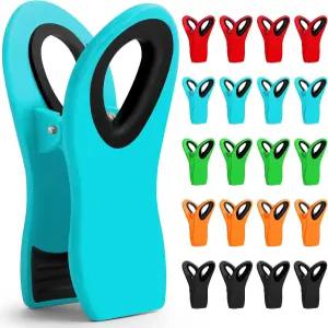 20팩 칩 클립 가방 마그네틱 스낵 및 기타 식품 봉투 사무실 주방용 헤비 듀티 사무용 종이 클램프