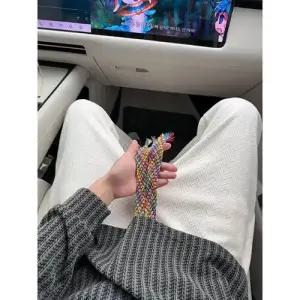 록쉬블몰 팬츠 남사친 면 가을 캐주얼 프린지 컬러 테이프 후드 일자 와이드 HO3