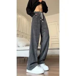 록쉬블몰 바지 남성용 면 캐주얼 가을 밴딩 스트링 스트라이프 쉐니어 스트레이트 HO3