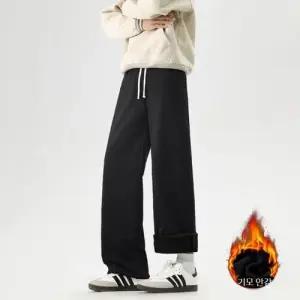 록쉬블몰 남자 바지 면 캐주얼 가을 도톰한 솔리드 빅사이즈 기모 HO3