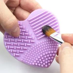 브러쉬 하트 세척패드 흡착식실리콘패드 브러쉬세척
