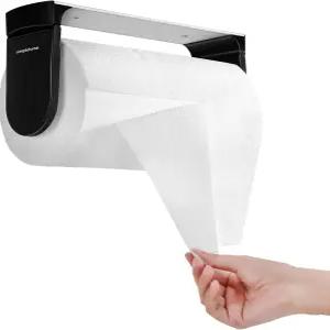 캐비닛 또는 드릴링 설치 알루미늄 합금 + ABS블랙 아래의 간단한 한 손 찢기 종이 타월 홀더