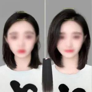 헤어 뽕 볼륨 부분가발 피스 정수리 25CM 앞머리 여자 브릿지 붙임머리 여성 미용