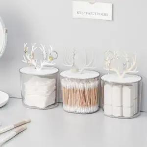 화장솜케이스 귀걸이걸이 정리함 수납함 보관함 면봉 통 리폼 아크릴 품