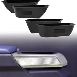 eoccstm 4 PCS 도어 핸들 보관 정리함 포드 브롱코 2021 2022 2023 2024 ABS 포켓 트레이 액세서리 전면 및