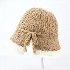 준캡 여름 성인모자 포크꽈배기뒷트임 니트모자 벙거지 면모자 썬캡 가림막 여성 여자 모자 버킷햇