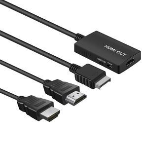[미국배송] PLAYSTATION 2 및 PS1 콘솔용 720P / 1080P 스위치 U2013 AV-HDMI 어댑터 케이블을 갖춘 TNP PS2 HDMI 변환기 케이블 포함 올인원 오디오 비디오 출력 HD 업스케일러