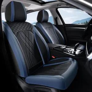 플로리치 가죽 앞좌석 커버 자동차 고급 시트 방수 내구성 보호대 통기성 차량 쿠션 대부분의 트럭 SUV