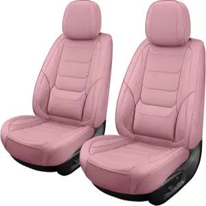 핑크 가죽 카시트 커버 앞좌석 통기성 시트 프로텍터 방수 자동차 대부분의 SUV 트럭 차량에 유니버설 핏