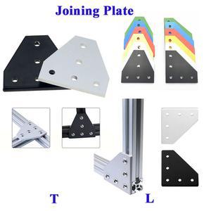 2PCS 5홀 90도 보드 플레이트 코너 앵글 브래킷 연결 스트립 (1515 3030 4040 알루미늄 프로파일 3D용)